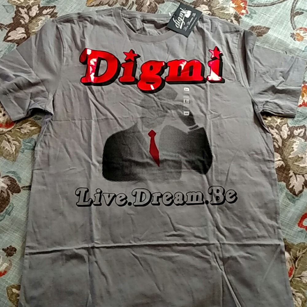 NWT Digmi gray short sleeve cotton T-shirt mens L